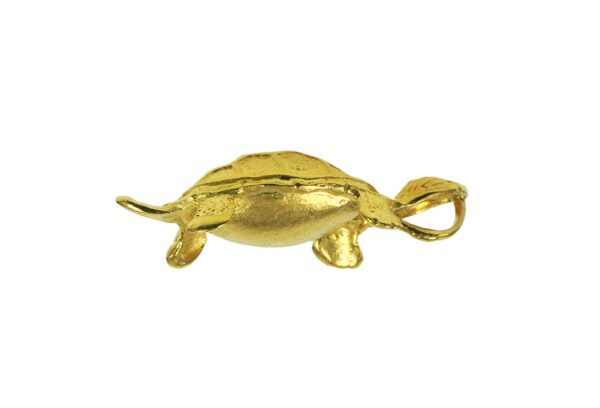 solid yellow gold twenty four karat turtle charm